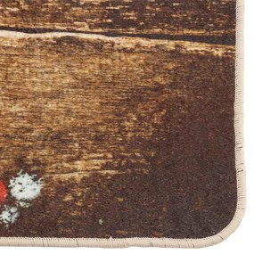 Tapete de cozinha lavável antiderrapante 60x180 cm multicor