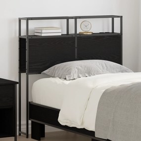 Cabeceira de armazenamento com cabeceira Carvalho preto 75 cm