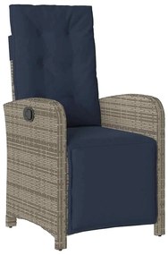 Conjunto de Jantar de Jardim com 5 Peças em Rattan Sintético Cinza
