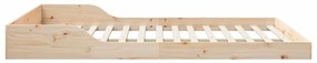 Estrutura da Cama Castanho 140 x 210 cm Madeira de pinho maciça