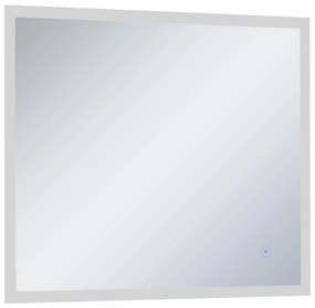 Espelho de parede LED c/ sensor tátil casa de banho 60x50 cm