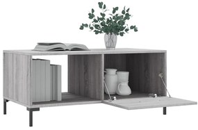 Mesa de centro 90x50x40 cm derivados de madeira cinzento sonoma