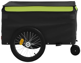 Reboque para bicicleta 45 kg ferro preto e verde