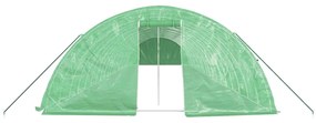 Estufa com estrutura de aço 100 m² 20x5x2,3 m verde