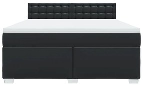 Cama com Molas/Colchão e Luzes Led - 180x200 cm - Couro Artificial Pre