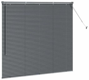 Persiana de Janela Cinzento-escuro 80 x 130 cm Alumínio