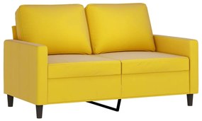 4 pcs conjunto de sofás veludo amarelo