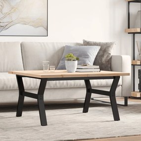 Mesa de centro estrutura em Y 90x90x45,5 cm pinho/aço
