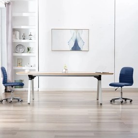 vidaXL Cadeiras de jantar 2 pcs tecido azul