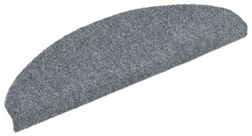 Tapetes de escada autoadesivos 30 pcs 65x21x4cm cinzento-claro