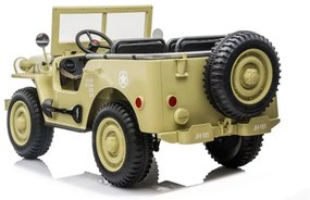 Jeep elétrico para Crianças US ARMY 4X4, três assentos, MP3 player com entrada USB / SD, suspensão em todas as rodas, luzes LED, pára-brisa dobrável,