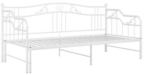 Estrutura sofá-cama de puxar 90x200 cm metal branco