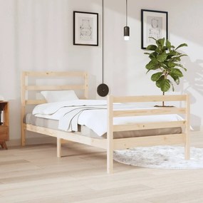 vidaXL Estrutura de cama 90 x 200 cm madeira de pinho maciça