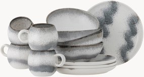 Conjunto de pequeno-almoço artesanal Paula, 4 pessoas, conjunto de 12