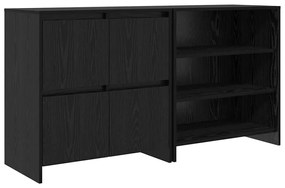 Buffet 2 pcs Carvalho preto 70 x 41 x 75 cm Madeira processada