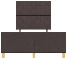 Cama vidaXL Castanho 120x200 cm Tecido