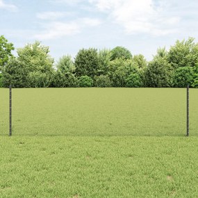 Postes de Cerca vidaXL 11 pcs U-Channel Cinza 60 cm Aço