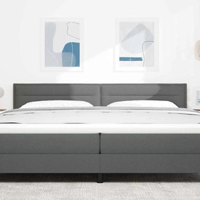 Cabeceira Design Linhas Cinza Escuro 100 cm Tecido
