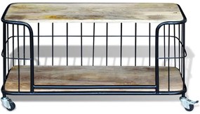 Armário TV madeira de mangueira sólida 100x40x45 cm