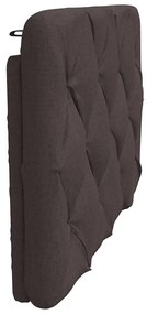 Almofadão de cabeceira 90 cm tecido castanho-escuro
