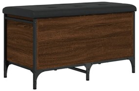 Banco arrumação 82x42x45 cm derivados madeira carvalho castanho