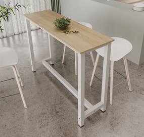 Mesa alta Anivia (140cm) blanco y sonoma