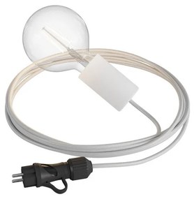 Eiva Snake Elegante lâmpada portátil para exterior cabo têxtil de 5 m suporte para lâmpada à prova d'água IP65 e plugue