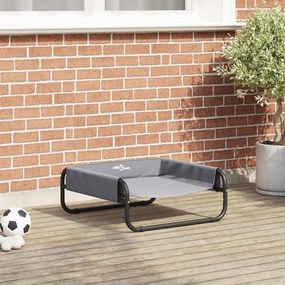 vidaXL Cama Elevada para Cão Cinza Claro S Tecido Oxford e Aço