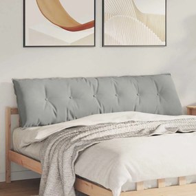 vidaXL Travesseiro para Costas Cinzento-claro 180 x 50 cm