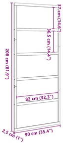 Porta de celeiro 90x208 cm madeira de pinho maciça branco
