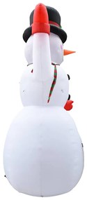 Boneco de neve insuflável Natal com LED IP44 600 cm XXL