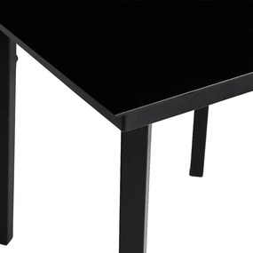 Conjunto de sala de jantar 5 pcs Cinza claro e preto