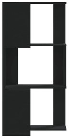 Estante canto 3 prateleiras 50x50x102 cm deriv. madeira preto