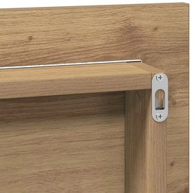 Armário de Espelho para Casa de Banho com Luz LED Carvalho Artesanal 8