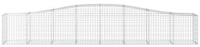 Cestos gabião arqueados 9 pcs 400x50x60/80 cm ferro galvanizado