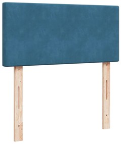 Cama boxspring com colchão 80x200 cm veludo azul