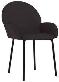 Cadeiras de jantar 2 pcs couro artificial preto