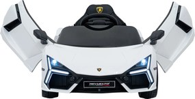 Carro elétrico para Crianças Lamborghini Revuelto 12V 4x4 Rodas Espuma EVA, Assento couro ecológico Branco