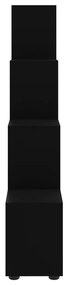 Estante escada/prateleira derivados de madeira 142 cm preto