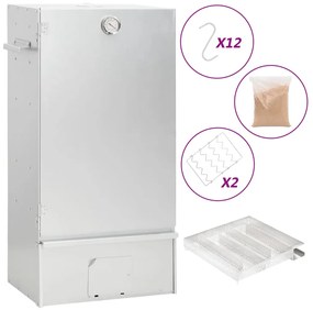 vidaXL Defumador p/ churrasqueira c/ gerador fumo frio aço galvanizado