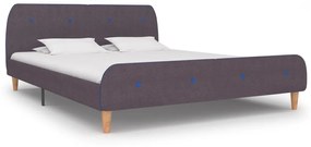 Estrutura de cama 180x200 cm tecido cinzento-acastanhado