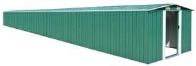 vidaXL Abrigo de jardim 257x990x181 cm aço galvanizado verde