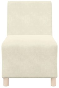 Poltrona 55 cm veludo cor creme