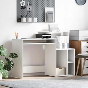 vidaXL Mesa com Armazenamento Branco 120.5 x 44 x 88.5 cm