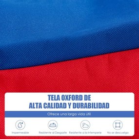 Saco de arrumação 84 x 23 x 36 cm para o jogo Conecta gigante (não incluído)  em tecido Oxford para transporte fácil Vermelho