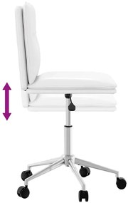 Cadeiras de jantar 4 pcs couro artificial branco