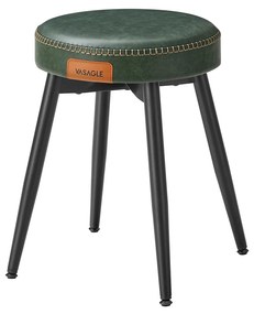 Cadeira de jantar com capa em pele sintética de estilo moderno. | VASAGLE | 48 x 48 x 48,2 cm | Verde floresta | LDC170C01.