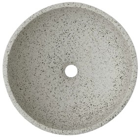 Lavatório de bancada redondo Φ41x14 cm cerâmica cinzento