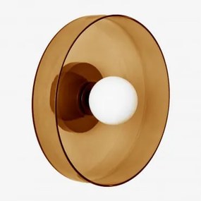 Aplique De Parede Jaxal Ø35 Cm & Castanho Fumado - Sklum