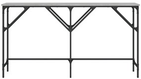 Mesa consola 140x29x75 cm derivados de madeira cinzento sonoma